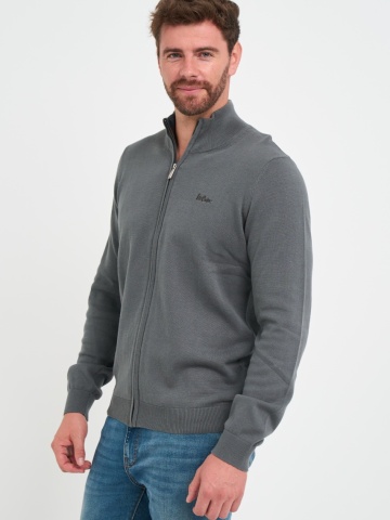 Lee Cooper - Pulover barbat de culoare uniforma cu fermoar - Img 5