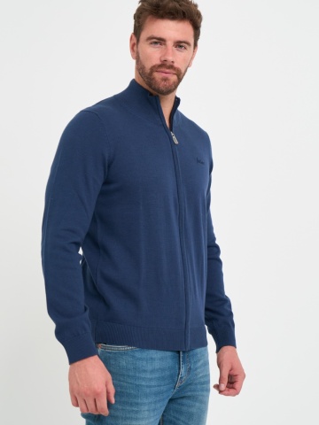 Lee Cooper - Pulover barbat de culoare uniforma cu fermoar - Img 4