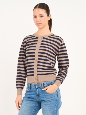 Lee Cooper - Pulover dama cu nasturi si dungi