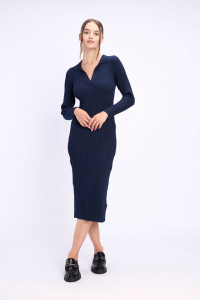 Lee Cooper - Rochie dama din material elastic cu guler