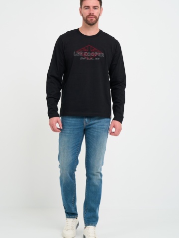 Lee Cooper - Tricou barbat cu maneca lunga cu imprimeu logo - Img 7