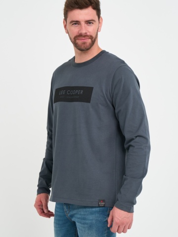 Lee Cooper - Tricou barbat cu maneca lunga cu logo aplicat - Img 5