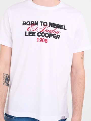 Lee Cooper - Tricou barbat cu maneca scurta si detalii logo - Img 2