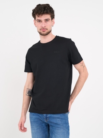 Lee Cooper - Tricou barbat de culoare uniforma cu detalii logo