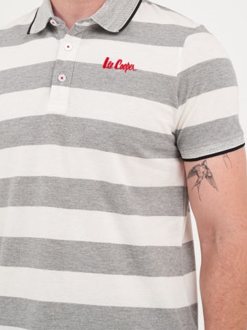 Lee Cooper - Tricou barbat polo cu dungi - Img 3
