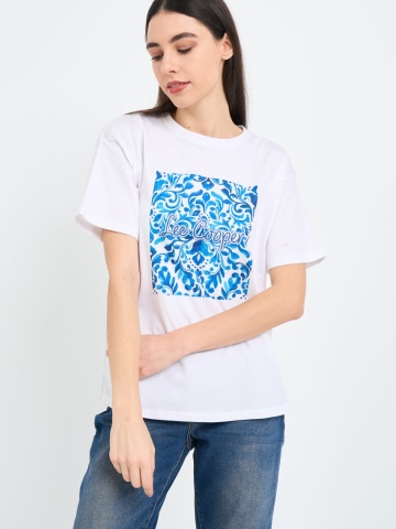 Lee Cooper - Tricou dama cu imprimeu logo - Img 5