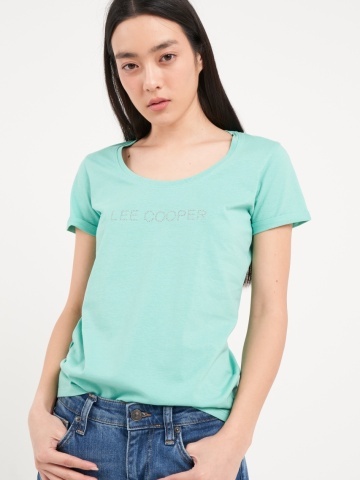 Lee Cooper - Tricou dama cu maneca scurta de culoare uniforma - Img 4