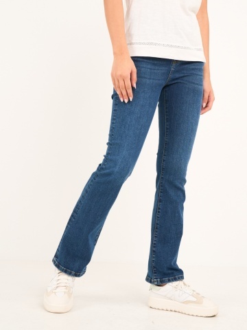 Timeout - Blugi dama bootcut de culoare uniforma - Img 10