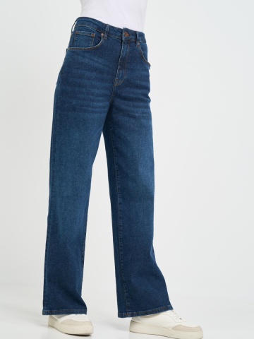 Timeout - Blugi dama straight leg cu aspect decolorat - Img 5