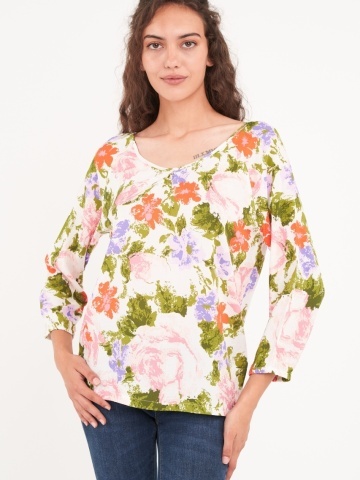 Timeout - Camasa dama maneca lunga cu imprimeu floral