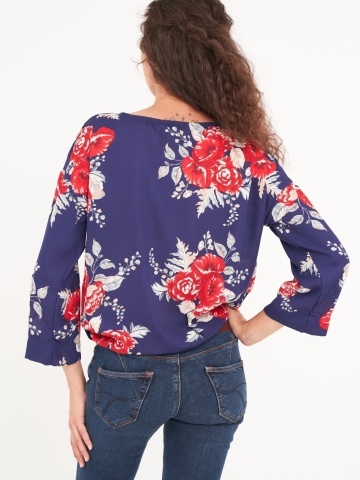 Timeout - Camasa dama maneca scurta cu imprimeu floral - Img 4