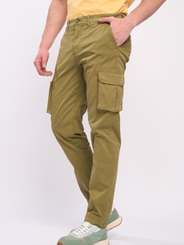 Timeout - Pantaloni cargo barbati de culoare uniforma - Img 3