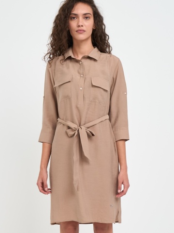 Timeout - Rochie dama tip camasa cu buzunare