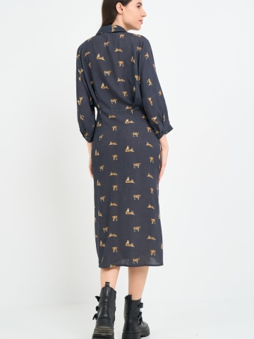 Timeout - Rochie dama tip camasa cu model - Img 8