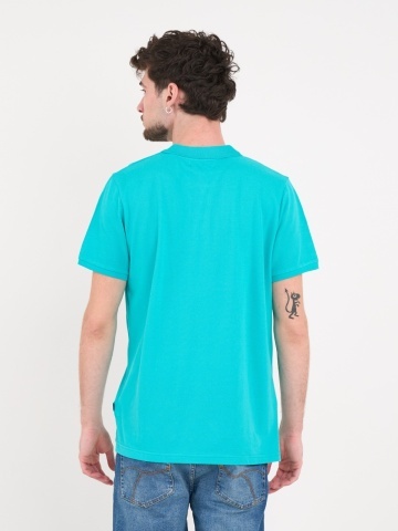 Timeout - Tricou barbat polo de culoare uniforma cu logo - Img 3