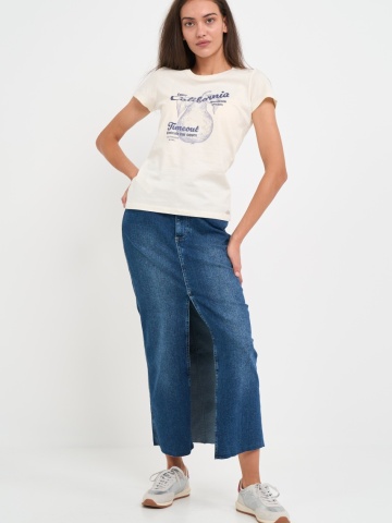 Timeout - Tricou dama cu logo si imprimeu grafic - Img 8