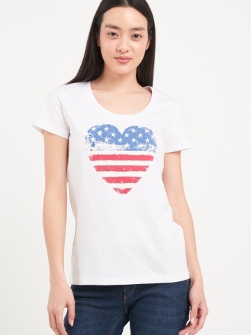 Timeout - Tricou dama cu maneca scurta si imprimeu grafic