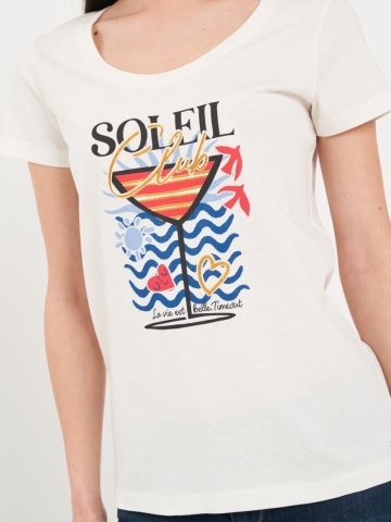 Timeout - Tricou dama cu maneca scurta si imprimeu grafic - Img 4