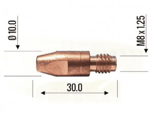 Duza de contact sarma de otel , M8x30 mm, Alege Diametru
