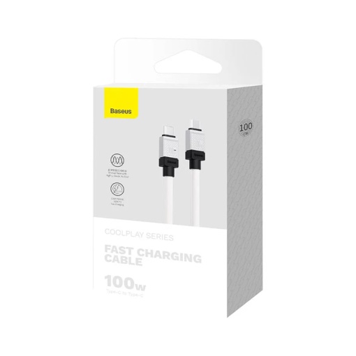 Baseus Cablu Cable USB-C to USB-C Baseus CoolPlay, 100W, 2M , Alb