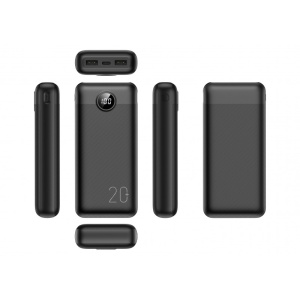 Power Bank Veger L20, 20000mAh, Display LED, Fast-Charge, Negru - Img 4