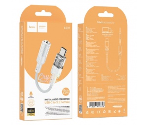 Adaptor Audio USB-C – 3.5mm HOCO LS37, Gri - Img 1