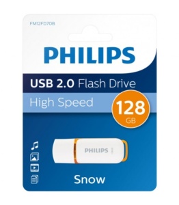 Memorie USB 2.0, capacitate 128 Gb, Philips Snow , Alb - Img 1