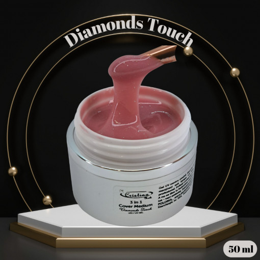 Gel UV 3 in 1 Cover Medium Diamonds Touch/ Sclipici - 50 ml