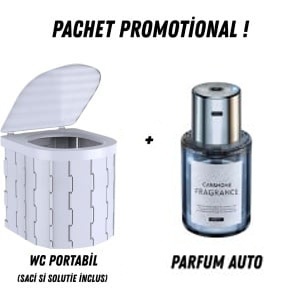 Pachet Promoțional Toaletă Portabilă și Parfum Auto