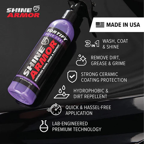 Kit Ceara Lichida Ceramica Efect Hidrofob 236ml SHINE ARMOR