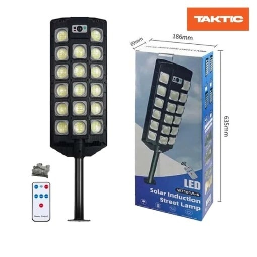 Lampa Solara Stradala 3000W, Senzor De Miscare Si Telecomanda, 442 Leduri,17 Celule LED