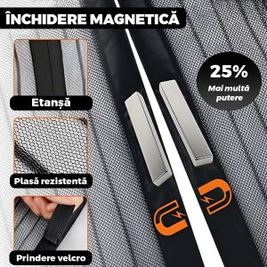 Plase pentru Usa set 2 buc cu Inchidere Magnetica, Anti-Insecte, 210x100 cm - Img 2
