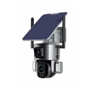 Camera de Supraveghere cu Panou solar 6W, 8 MP, Rezolutie 4K, Ultra HD, H-Go®, PTZ Bullet, CCTV IP fara fir, Zoom Optic 10x, Exterior IP66, Rotire 355°, 6 Leduri, Comunicare bidirectionala, Alarma, Senzori miscare IR 50m, Argintiu - Img 3