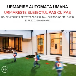 Lampa Solară LED 450W cu 3 Camere Supraveghere 4G, Slot SIM, Rotativă, 12MP — Viziune Nocturnă, Audio Bidirecțional, Detectare Mișcare, IP65 - Img 10