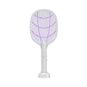 SET 2 X Paleta Electrică Anti-Țânțari, Reîncărcabilă USB, Silențioasă, Albă - Img 3