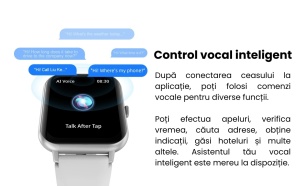 Smartwatch H-go Sport Roz/Negru Puls, Calorii, Presiune arteriala, Bluetooth, Notificari,Rezistenta la apa - Img 3
