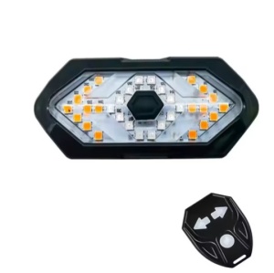 Stop spate bicicletă cu semnalizare, 5 moduri de iluminare, impermeabilă IPX4, 9.4x3.3 cm, plastic, negru - Img 4