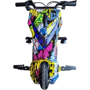 Tricicletă electrică drift copii, 150W, 36V, 20 km/h, Bluetooth, Graffiti - Img 3