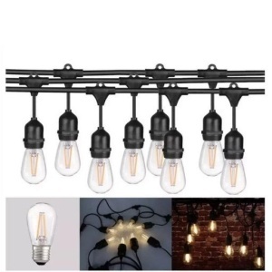 Ghirlandă Solară Decorativă 10m cu 10 Becuri LED Filament 2W – Lumina Caldă, IP65, Panou Solar & Încărcare USB, Interconectabilă - Img 4