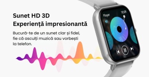 Smartwatch H-go Sport Roz/Negru Puls, Calorii, Presiune arteriala, Bluetooth, Notificari,Rezistenta la apa - Img 5