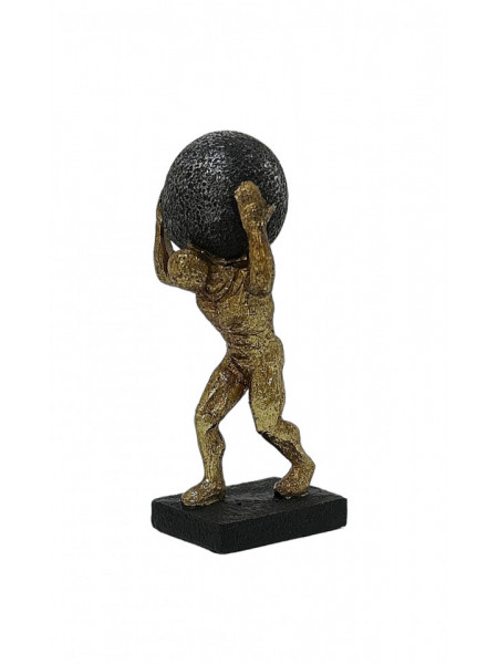 Statueta Moderna Atlas Auriu 24 cm