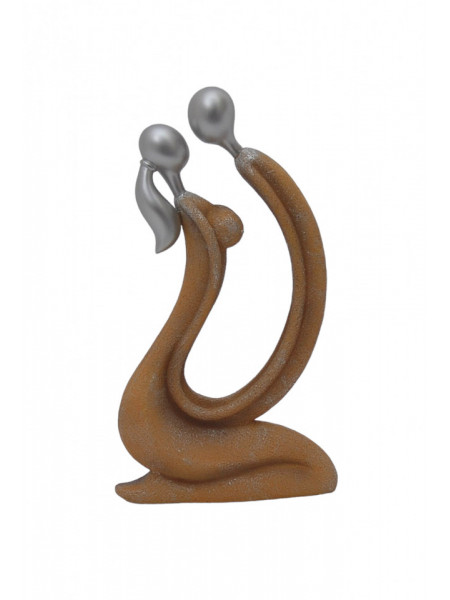 Statueta Cuplu Indragostiti Ocru - Auriu