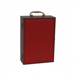Cutie eleganta rosie pentru 2 sticle 