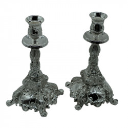 Set 2 Sfesnice De Masa Argintate H 24 CM BY GIMINA