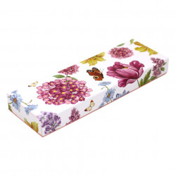 Set Paleta Si Cutit Pentru Tort Cu Maner Din Portelan In Cutie roz cu flori