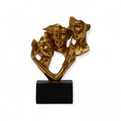 Statuete aurie masca 3 personaje