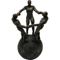 Statueta Neagra Moderna Echipa De Forta 3 Personaje de la gimina.ro Pe Glob