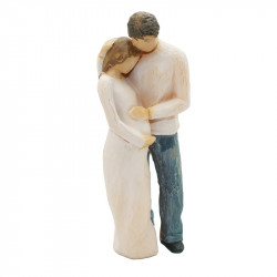 Statueta cuplu cu femeie gravida si barbat
