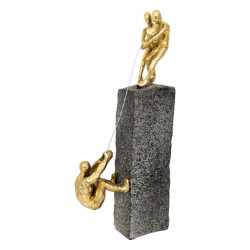 Statueta gri cu 3 barbati aurii 