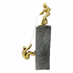 Statueta Moderna Echipa cu 3 barbatiPersonaje auriu si gri